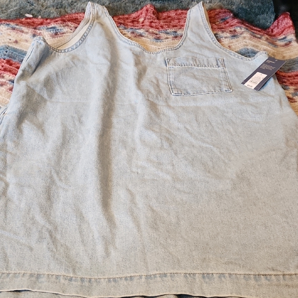 Universal Thread Light Blue Denim Tank Dress